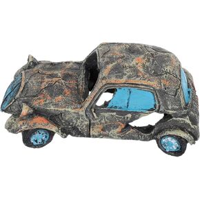 Car Wreck Decoration Underwater Imitation Car Fish Tank Ornament Car Aquarium Ornament Fish Tank Wreck Car Aquarium Decorations Reptile Cave Hut Sunken Shrimp Antique Resin Props