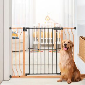 بوابة أطفال سهلة الخطوة 29.5-43.7 بوصة: بوابة أطفال آمنة للمشي على نطاق واسع للغاية للسلالم، بوابة كلب مثبتة بالضغط للمداخل، بوابة حيوانات أليفة طويلة الغلق تلقائيًا للمنزل مع باب كبير وقفل مزدوج آمن in Kuwait