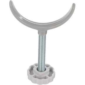 Stair Gate Spindle Rod Safety Banister Adapter U Shape Rubber Coated Pressure Gates Accessory Screw Guardrail Fittings for Mounted Pet Dog Gate Hardware Silver
