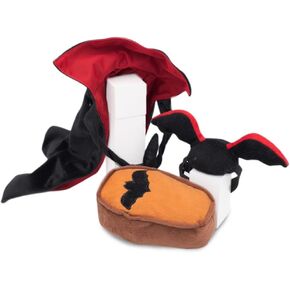 ZippyPaws Dog Halloween Dracula Vampire Costume Kit with Toys, Cute & Funny Outfit for Large & Small Puppies, OSFM - Frenchie, German Sheperd, Pitbull, Corgi, and More