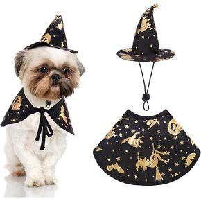 أزياء موغوكو للهالوين للكلاب الساحرة، سترات تنكرية للحيوانات الأليفة في الهالوين، زي قطة رائعتين، عباءة من الصوف على شكل حيوانات، ملابس دافئة للجرو والكلاب الصغيرة والقطط in Kuwait