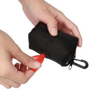 Dog Poop Bags Holder Adjustable Pet Waste Bag Dispenser Doggy Poop Bag Dispenser with Iron Hook for Garbage Bags Tissues Keys