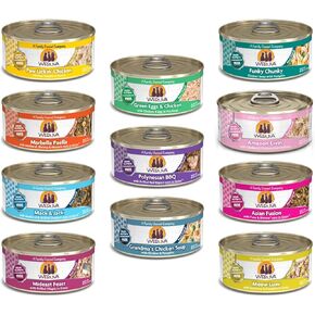 Weruva Classic Cat 11 Flavors Variety Pack, Gluten and Grain Free, 5.5 Ounce Cans Pack of 24