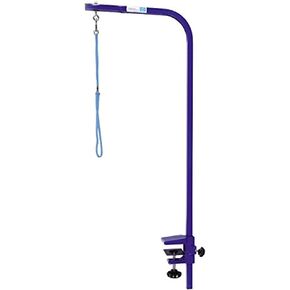Pet Edge Master Equipment Silver Aluminum Pet Grooming Arm & Clamp – Adjustable Height to 36", Fits Most Grooming Tables