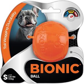BIONIC Ball Dog Toy, Medium - Interactive Dog Chew Toy That Stands Up to The Toughest Chewers, for Dogs Between 15-35 lbs. (7-15 kg.)