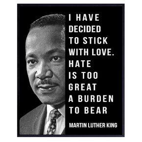 Martin Luther King Quote - Inspirational MLK Saying Wall Art Decor Poster, 8x10, for Living Room, Bedroom, Classroom - Gift for African American, Black Women, Men - UNFRAMED Print