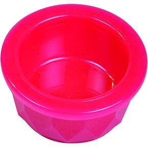 Van Ness Heavyweight Translucent Crock Style Dish For Small Animals, 4 OZ, Red