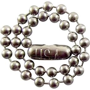 25 - 4.5" Inch - 2.4mm Stainless Steel Ball Chain Key Chains - Dog Tag Chains - Tag Keychains