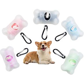 5 قطع من البلاستيك الشفاف لأكياس براز الكلاب، موزع على شكل عظمة، أكياس التخلص من نفايات الحيوانات الأليفة، حامل أكياس نفايات الكلاب، موزع أكياس قمامة الحيوانات الأليفة، حاوية نفايات الكلاب المحمولة in Kuwait