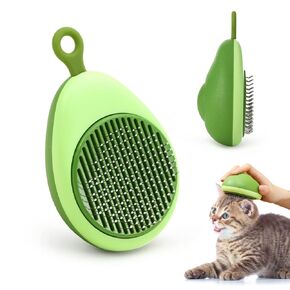 Cat Brush for Shedding,Self Cleaning Cat Brushes for Short Long Haired Cats Pet Grooming Brush,Easily Removes Mats, Tangles, and Loose Fur,Hair Slicker Brush for Pet Massage (Green) in Kuwait