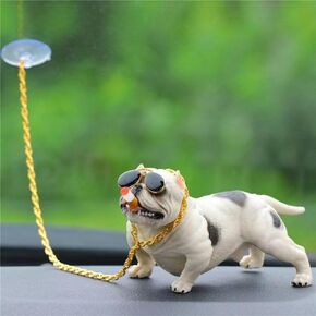 Gorilla Car Accessories Dashboard Decorations, Car Decorations with Non-slip Mat & Gold Chain, Gorilla Car Interior Desk Ornaments Fish Tank Decorations Home Aquarium Decor