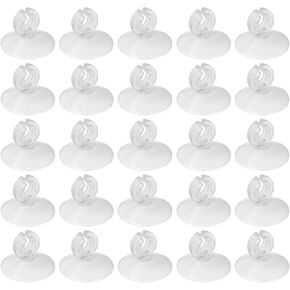 lasenersm 25 Pieces Clear Aquarium Suction Cup Clips Aquarium Fish Tank Suction Cup Clip Fish Tank Hose Holder Clips Fish Tank Air Tube Holder Clips for 3/16'' Fish Tank Tubing