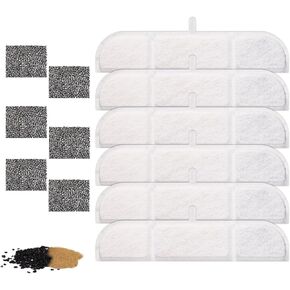12pcs Cat Fountain Filter, Cat Water Fountain Filters for DownyPaws Cordless Cat Water Fountain 84 oz/2.5L with 12 Cat Fountain Filter Sponges Pet Fountain Filters Replacement