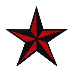 Nautical Star Rank Sign Naval Compass Symbol Badge US Navy Embroidered Iron On Patch
