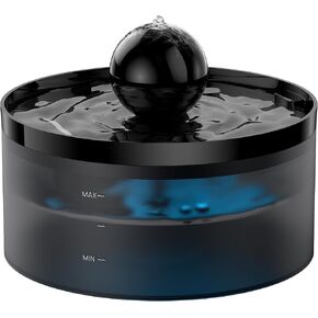 Cat Water Fountain: 108oz/3.2L Cat Fountain with a Ball - Super Quiet Pet Water Fountain - Water Fountain for Cats Inside with Built-in Led Light - Attracting Cats to Drink Water
