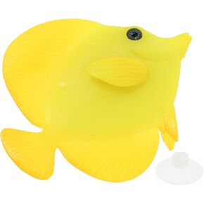 1pc Artificial Fish Luminous Silicone Fish Artificial Luminous Fish Aquarium Simulation Fish Landscaping Fake Fish Aquarium Fish Blue Tang Tropical Fish