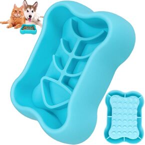 Silicone Slow Feeding Cats Bowl, Anti-Slip Bottom Suction Cup, Easy to Clean, Promotes Healthy Eating Habits
