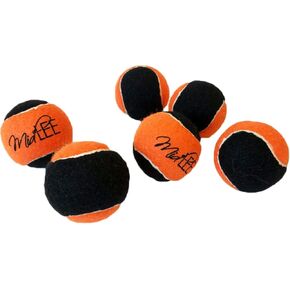 Midlee Orange/Black Dog Halloween Tennis Balls- Set of 6