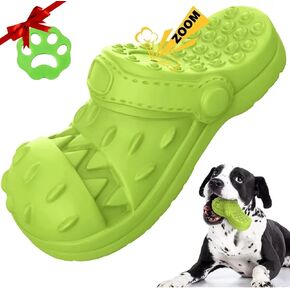 GALAPETGP: Dog Chew Toys. for Aggressive Chewers. Ultra Durable Squeaky Dog Toys. Heavy Duty Chew Toys for Medium & Large Dogs. Includes Free Lint Remover (Green)