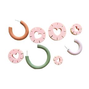 Jinnyous Jewellery Hoop Guide Polymer Clay Cutter Cookie Cutter Set of 5 in Kuwait
