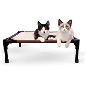 K&H Pet Products Comfy Pet Cot Elevated Pet Bed Chocolate/Tan Small 22 X 17 X 7 Inches