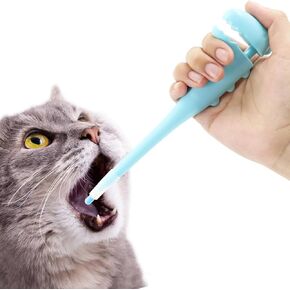 Pet Pill Shooter for Cat, Dog Pill Shooter Cat Pill Gun, Cat Tablet Soft Tip Syringe Pet Medical Feeding Dispenser Tool for Small Animals (Blue)