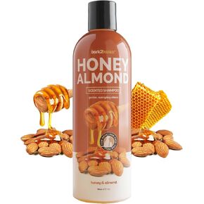 شامبو الكلاب بالعسل واللوز من بارك تو بيسكس، 16 أونصة - مزيج عشبي فريد من نوعه، يخفف من جفاف الجلد، ويحمي ويصلح الجلد والمعطف in Kuwait