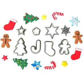 Jinnyous Jewellery Christmas Polymer Clay Cutter Cookie Cutter Set of 8