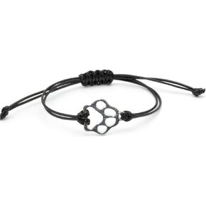 Fuqimanman2020 Puppy Dog Paw Print Bracelet Handmade Adjustable Strings Pet Memorial Sympathy Gift for Women Men Dog Lover Loss of Dog Gift