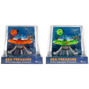 Decor UFO Aquarium Action-Air Effect Decoration Underwater Fish for Tank Ornamen Tree Mendous Ornament Decorator