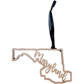 Maryland Christmas Ornament State Ornament Rustic Ornament Wood Ornament Country Christmas in Kuwait