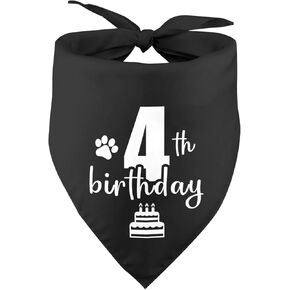 Dog Birthday Bandana Dog 4th Birthday Puppy 4th Birthday Bandana Dog 4th Birthday Boy Girl Dogs Birthday Photo Prop Pet Scarf Pet Accessories for Dog Lover
