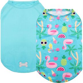 KYEESE 2Pack St. Patrick's Day Dog Shirts, Breathable Tank Top Sleeveless Dog T Shirts for Medium Large Dogs Boy Girl, Lightweight Dogs Clothes Pet Outfit for Holiday, Green, 2XL in Kuwait