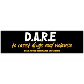 D.A.R.E To Resist Drugs and Violence Bumper Stickers [00585] in Saudi Arabia