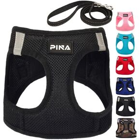 PINA Dog Harness for Small Dogs No Pull, Small Dog Harness and Leash Set, No Choke Breathable Mesh Dog Vest Harness, Lightweight Adjustable Small Medium Dog Harness - Easy to Put On and Take Off