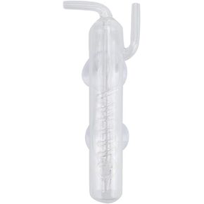 Fish Bubbler Glass Spiral High 15x4.5x2.5cm High Transparent Crystal Glass Aquarium Bubble Counter Screw Fish Co2 External Bubble Gauge