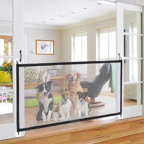 70.8 * 28inch Freestanding Foldable Dog Gate for Pet Dog Isolation Fence Foldable Indoor Dog Gate Puppy Safety Fence Dog Gate for The House, Doorway, Stairs