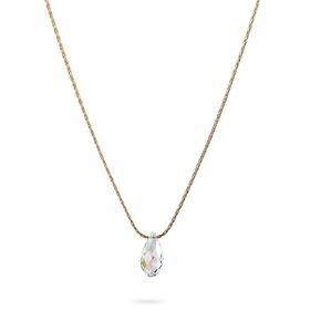 Swarovski Crystal Teardrop 14k Gold Filled Chain Necklace Minimalist Stunning Jewelry 16 inches+extension Birthstone Birthday Gift for Women Girls Wedding