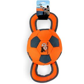 ALL FOR PAWS Ballistic Handle Ball Durable Dog Toy with Squeaker, Tough Dog Toy for Aggressive Chewers, Interactive Dog Toy for Medium Dogs
