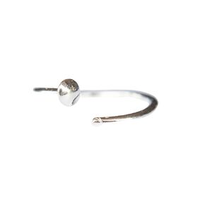 Delicate 24 g Silver Thin Nose Ring - 24 Gauge Hoop - 24g 7mm - 9mm Inner Diameter Slightly Adjustable