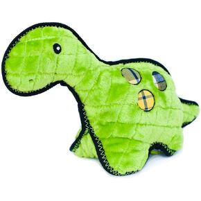 Zippy Paws - Z-Stitch Grunterz Durable Stuffed Squeaky Dog Toy - Donny the Dinosaur