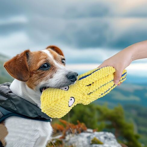 HOMBYS Indestructible Chewproof Dog Chew Toys for Aggressive Chewers, Plush Squeaky Dog Toys for Small, Medium & Large Dogs, Durable Puppy Teething Toys to Keep Them Busy, Octopus Dog Toy in Saudi Arabia