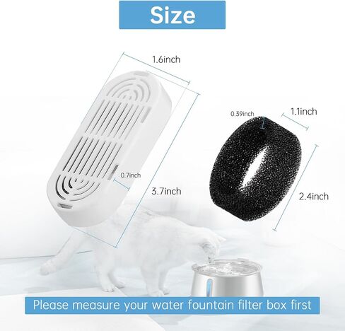 Cat Water Fountain Filter Replacement: 3+3 Pack Replacement Filters for 135oz/4L & 108oz/3.2L Stainless Steel Pet Fountain, Cat Water Fountain Dog Water Dispenser Filters in Saudi Arabia