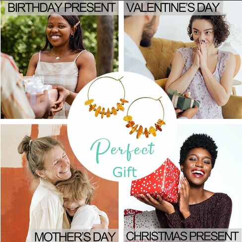 أقراط كهرمان البلطيق الطبيعي للنساء، أقراط على طراز بوهو، أقراط طويلة متدلية، أقراط مطرزة (متدلية طويلة) in Saudi Arabia