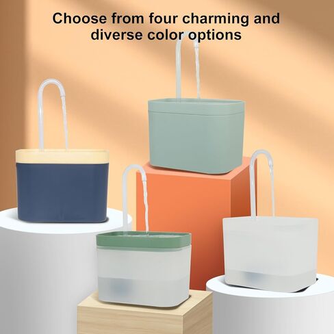 نافورة مياه للقطط، نافورة رايبو للقطط، فلتر كربون نشط، خزان مياه شفاف، نافورة مياه للحيوانات الأليفة للقطط والحيوانات الأليفة (أخضر فاتح) in Kuwait