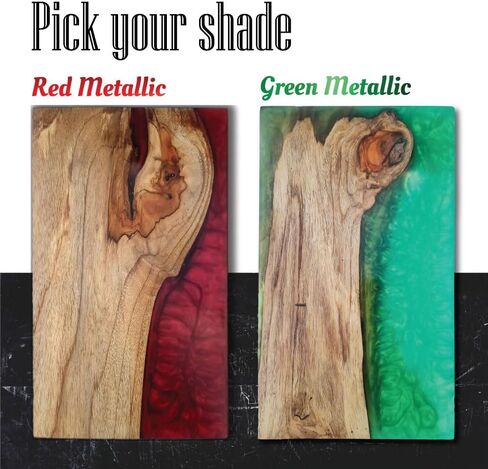 Teakwood and Resin Chopping Board, Handmade green epoxy cheese board 9x15 Inches, Handcrafted Kitchen Decor, Charcuterie Boards, Epoxy Resin Cheese Board, Decorative Cutting Board (Green Metallic) in Saudi Arabia