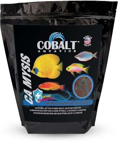 Cobalt Aquatics Mysis Shrimp with Blue Flakes 16oz - Premium Fish Food for Freshwater and Saltwater Aquariums - Nutrient-Rich for Healthy Fish in Saudi Arabia