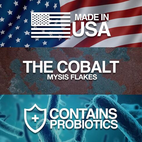 Cobalt Aquatics Mysis Shrimp with Blue Flakes 16oz - Premium Fish Food for Freshwater and Saltwater Aquariums - Nutrient-Rich for Healthy Fish in Kuwait