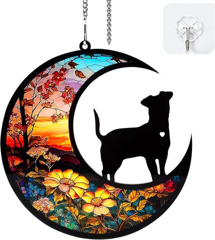 الكلب التذكاري suncatcher فقدان الكلب التعاطف هدية الحيوانات الأليفة ذكرى هدية الكلب شخصية زخرفة مع تاريخ الاسم لمحبي الحيوانات الأليفة in Kuwait
