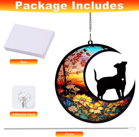 الكلب التذكاري suncatcher فقدان الكلب التعاطف هدية الحيوانات الأليفة ذكرى هدية الكلب شخصية زخرفة مع تاريخ الاسم لمحبي الحيوانات الأليفة in Kuwait